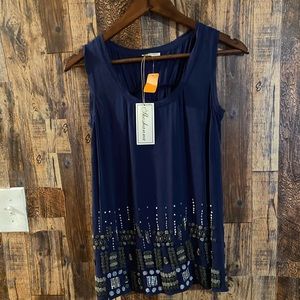 NWT Shoshanna women's embellished tank size medium